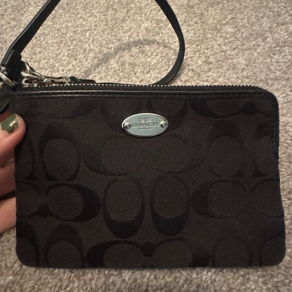 Coach Black Wristlet
